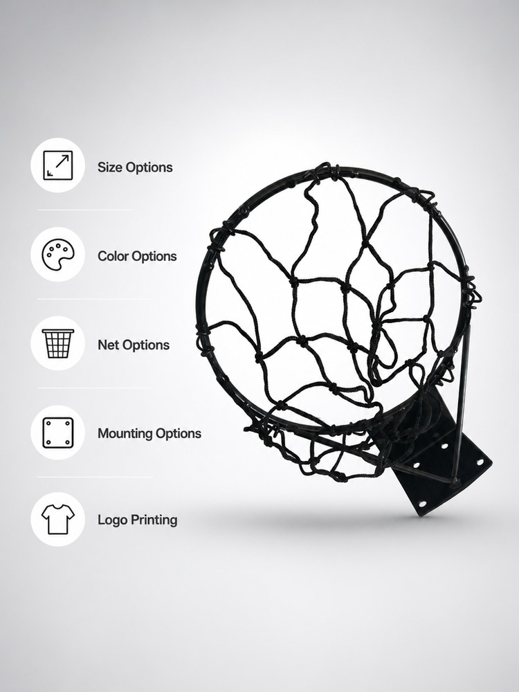9 Steel Basketball Rim With Net